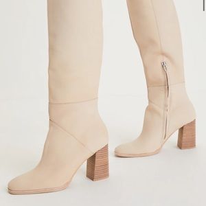 Dolce Vita NWB- Sand Nubuck Leather Knee-High Boots -Size 7.5